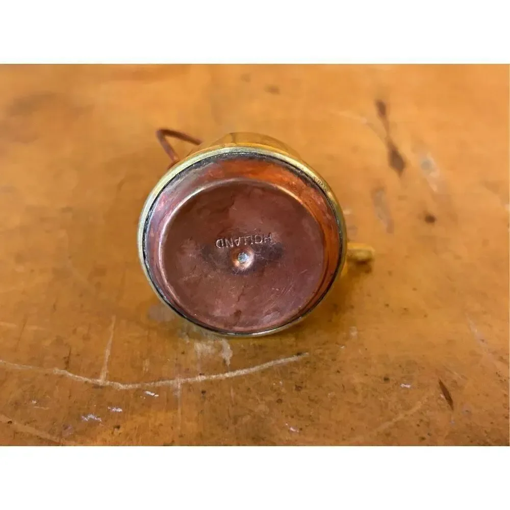 ANTIQUE HANDMADE SOLDERED MINI COPPER BRASS KETTLE 2.25